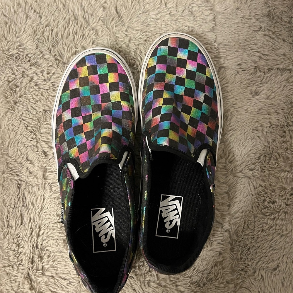Vans Kids Multicolor Checkered Slip-On Shoes
